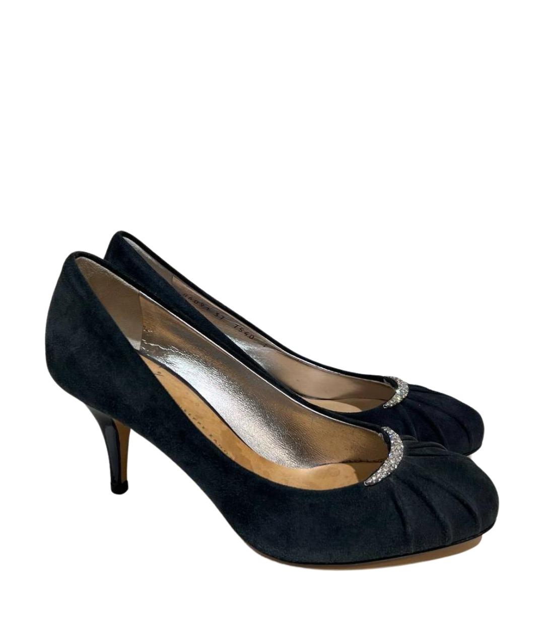 GIUSEPPE ZANOTTI DESIGN Черные замшевые туфли, фото 1