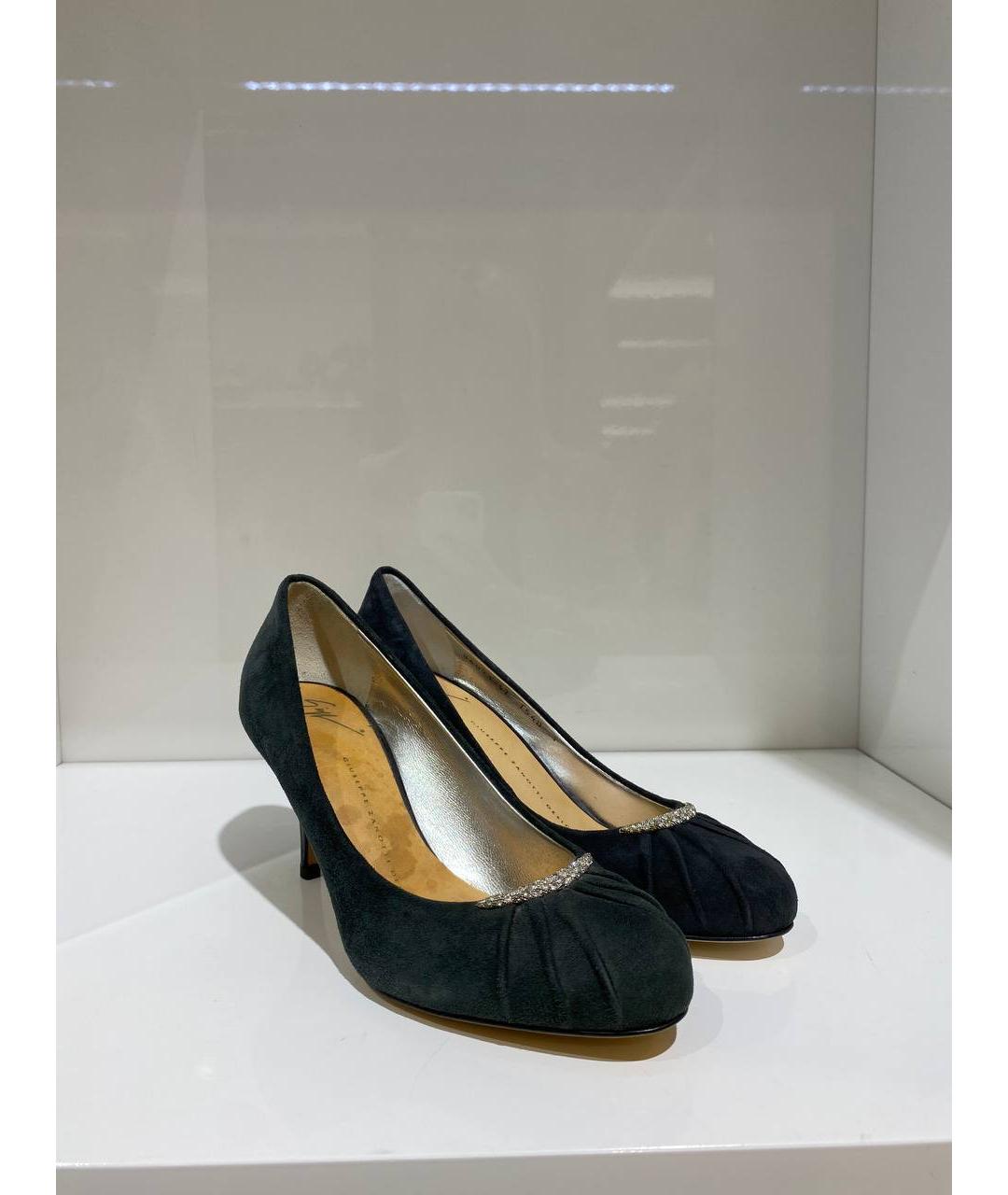 GIUSEPPE ZANOTTI DESIGN Черные замшевые туфли, фото 2