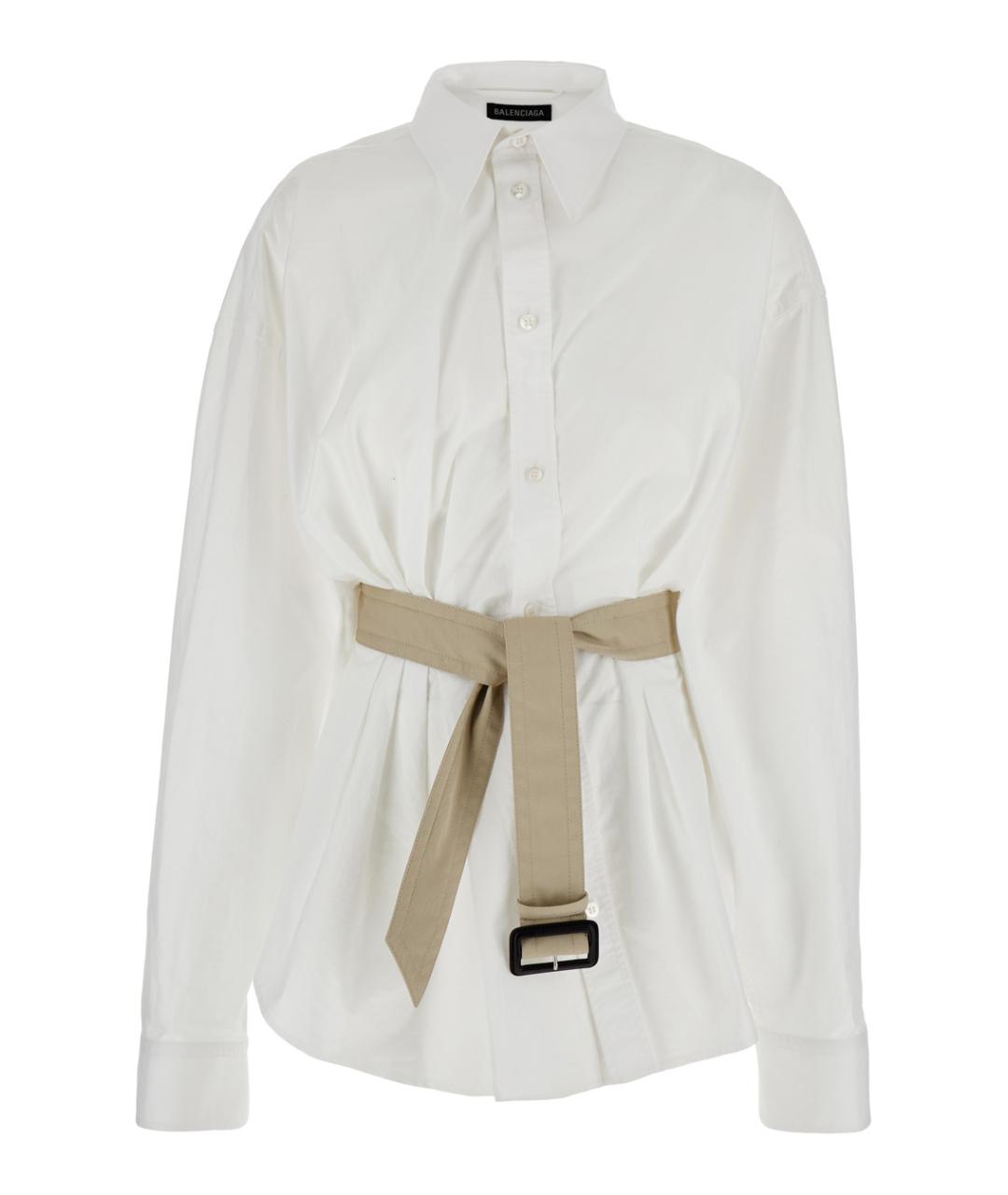 BALENCIAGA Белая хлопковая рубашка, фото 1
