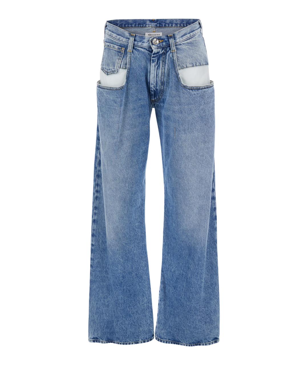 MAISON MARGIELA Синие хлопковые джинсы клеш, фото 1