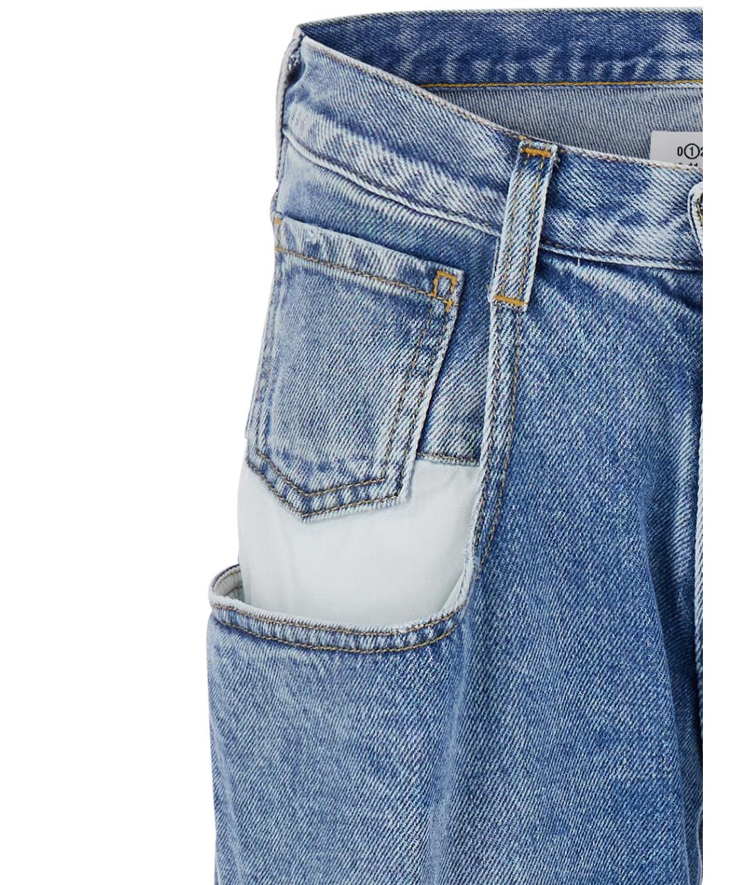 MAISON MARGIELA Синие хлопковые джинсы клеш, фото 3