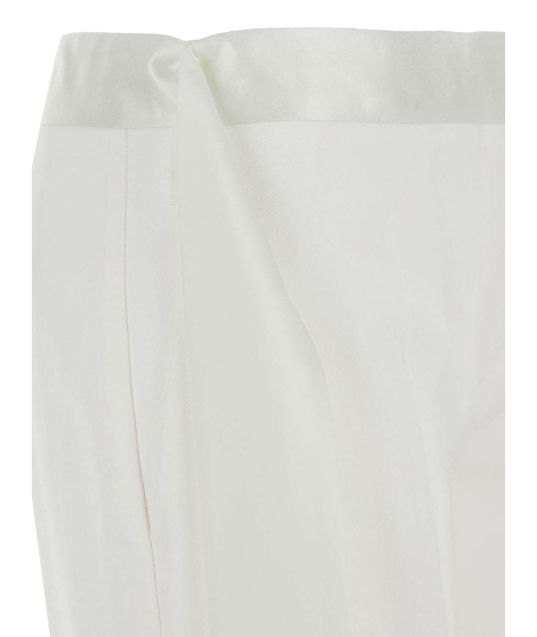 VICTORIA BECKHAM Белые полиэстеровые прямые брюки, фото 3