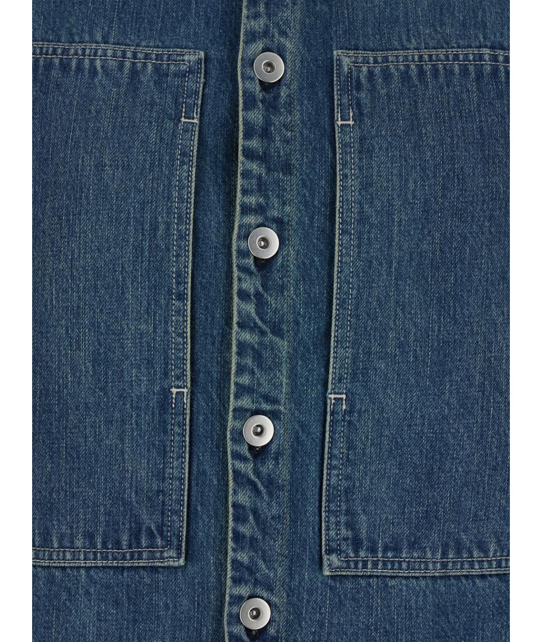 JIL SANDER Синяя хлопковая рубашка, фото 3