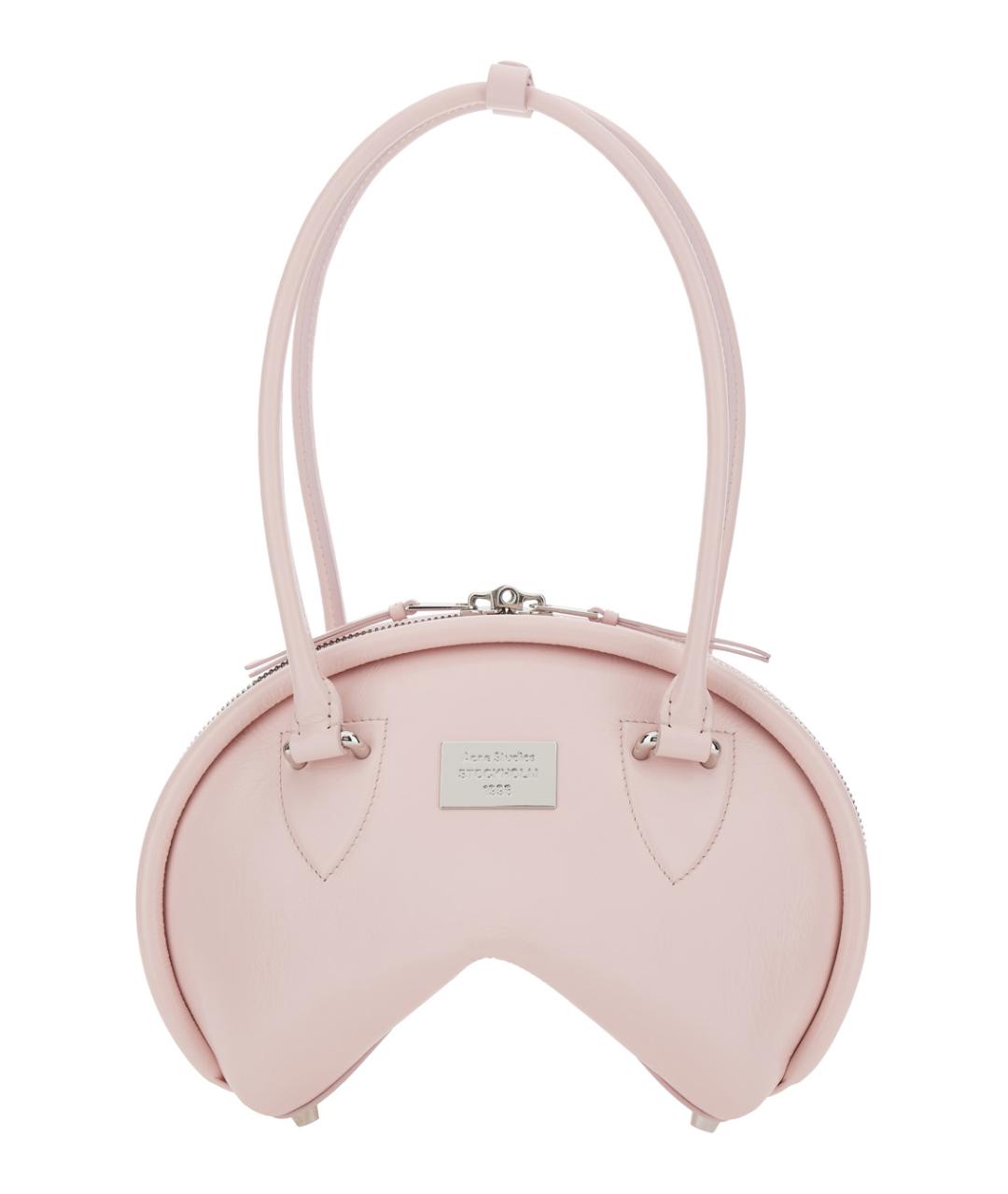 ACNE STUDIOS Розовая кожаная сумка через плечо, фото 1