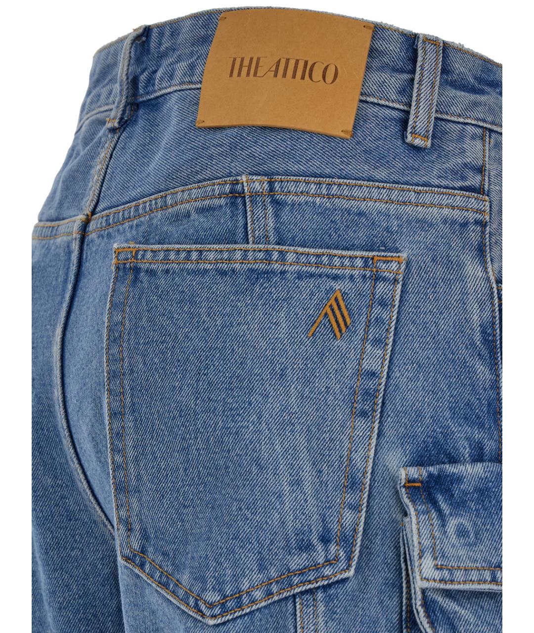 THE ATTICO Синие хлопковые джинсы клеш, фото 3