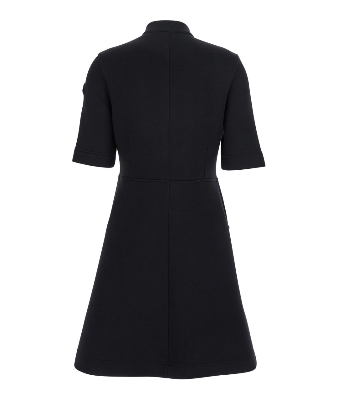 MONCLER Черное хлопко-эластановое повседневное платье, фото 2