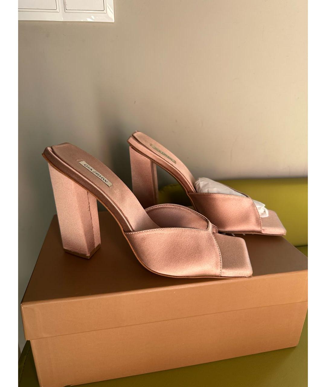 GIABORGHINI Бежевые текстильные мюли, фото 5