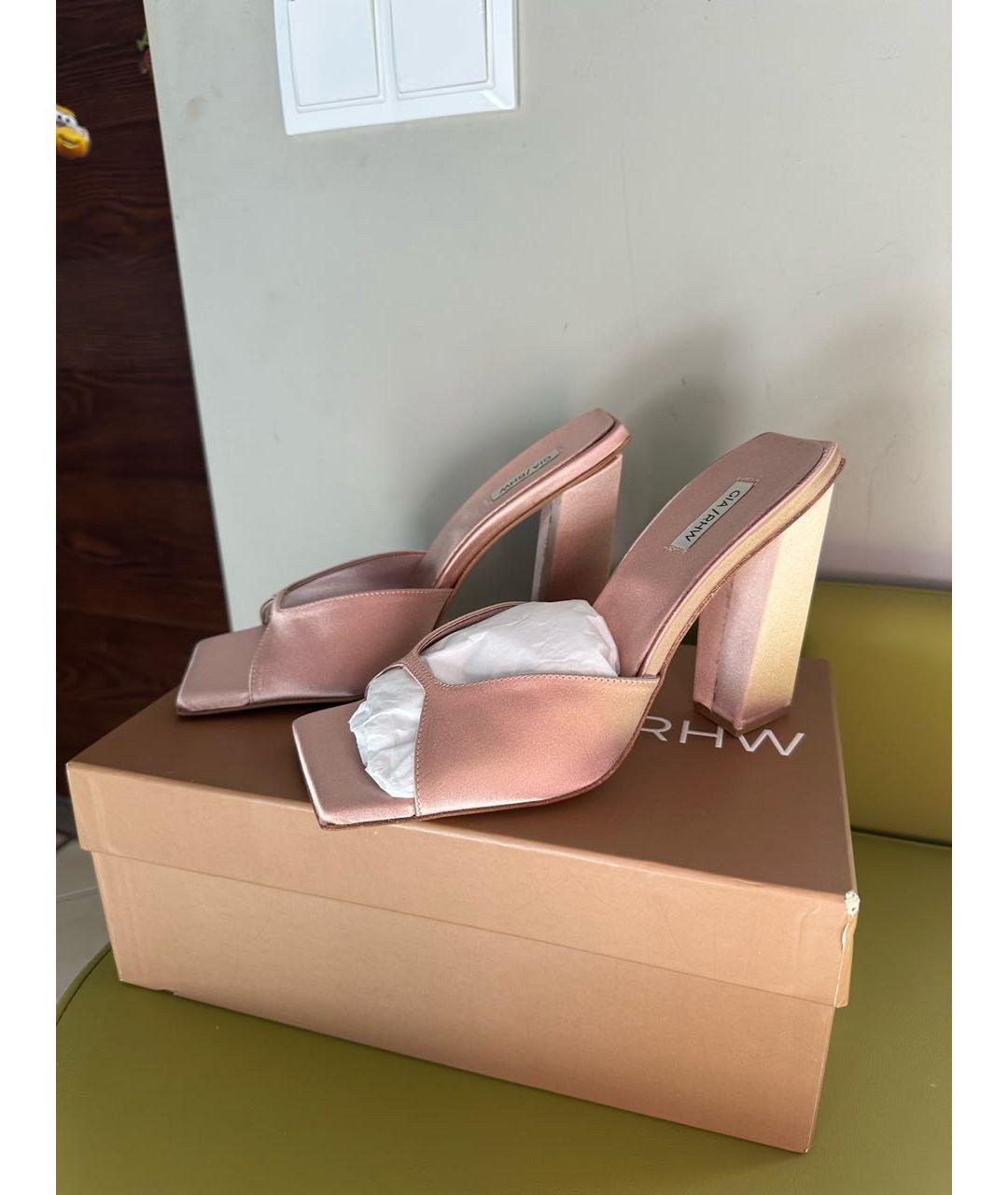 GIABORGHINI Бежевые текстильные мюли, фото 3