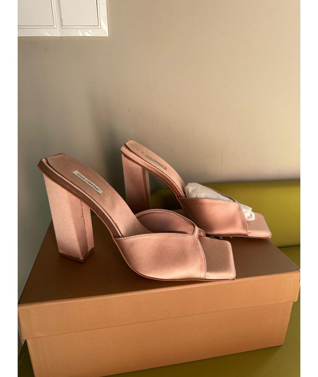 GIABORGHINI Бежевые текстильные мюли, фото 9