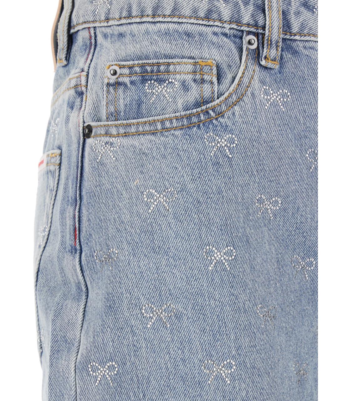 SELF-PORTRAIT Синие прямые джинсы, фото 3