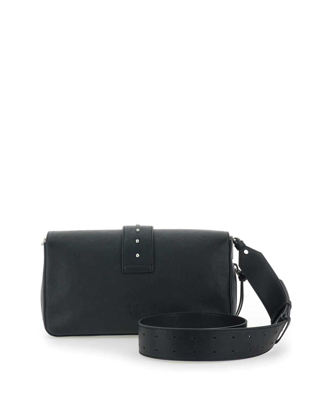 PINKO Черная кожаная сумка через плечо, фото 2
