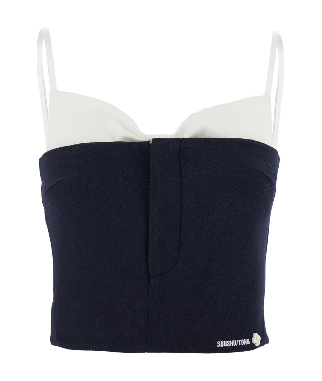 SHUSHU/TONG Черная шерстяная майка, фото 1