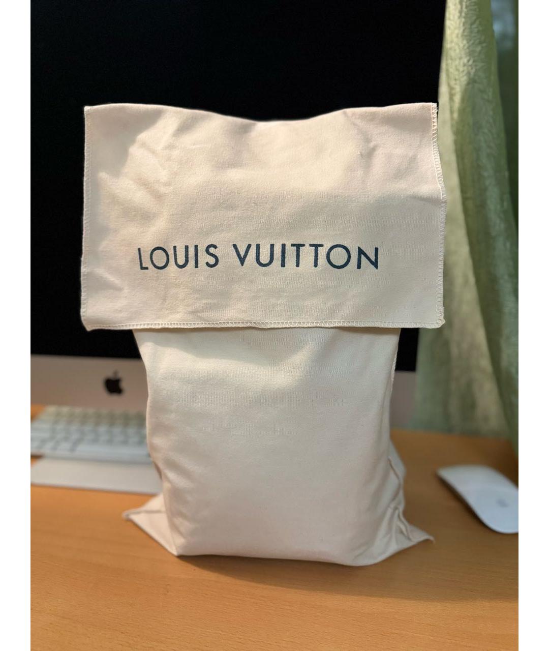 LOUIS VUITTON Черная кожаная сумка на плечо, фото 8