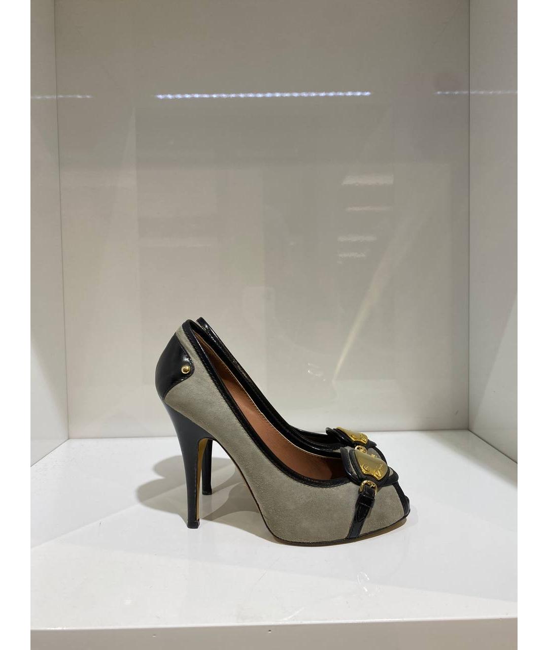 GIUSEPPE ZANOTTI DESIGN Серые кожаные туфли, фото 3