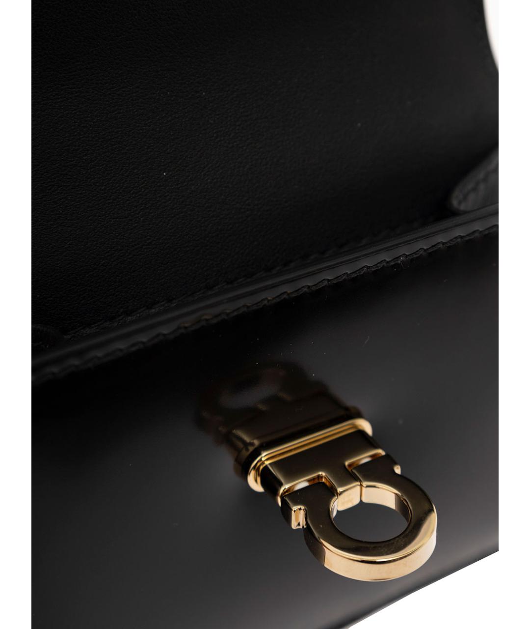 FERRAGAMO Черный кожаный кошелек, фото 4