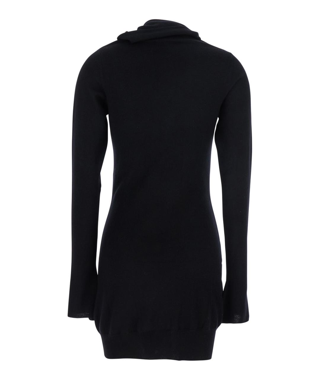 THE ATTICO Черное шерстяное повседневное платье, фото 2