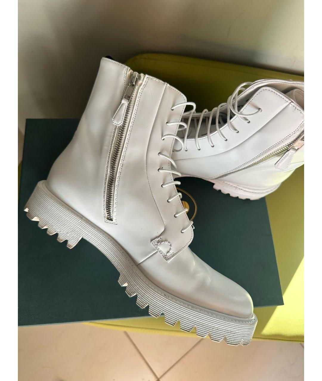 CHURCH'S Белые кожаные ботинки, фото 6