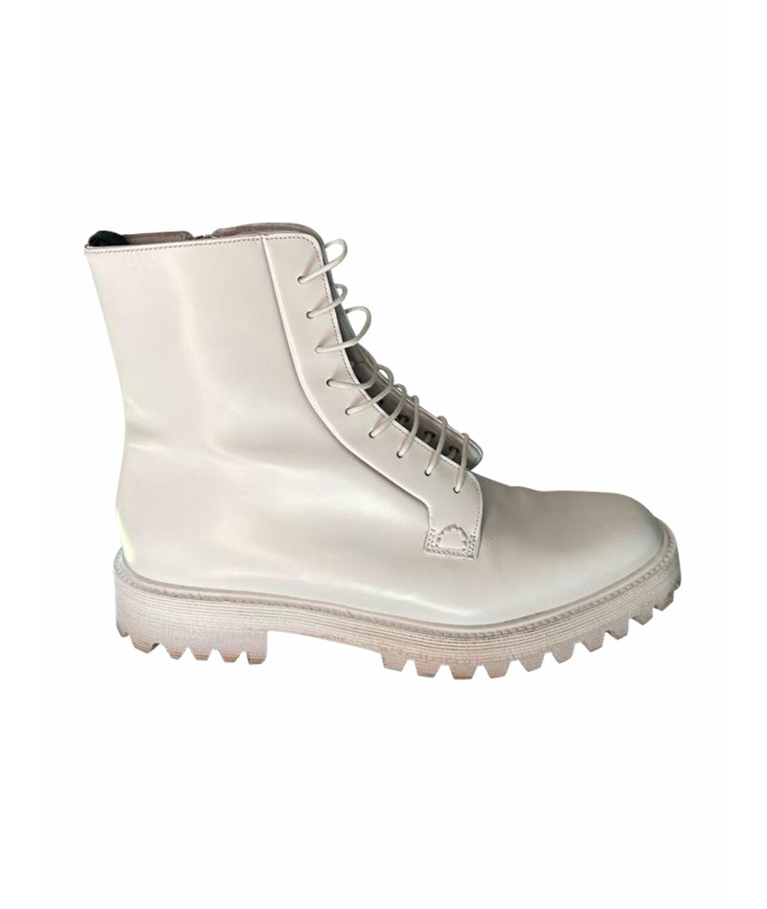 CHURCH'S Белые кожаные ботинки, фото 1