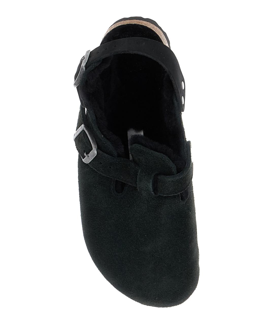 BIRKENSTOCK Черные замшевые мюли, фото 4