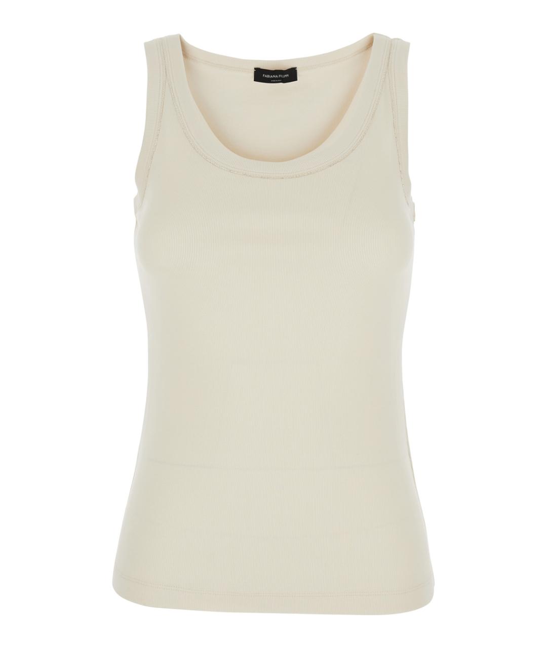 FABIANA FILIPPI Белая хлопковая майка, фото 1