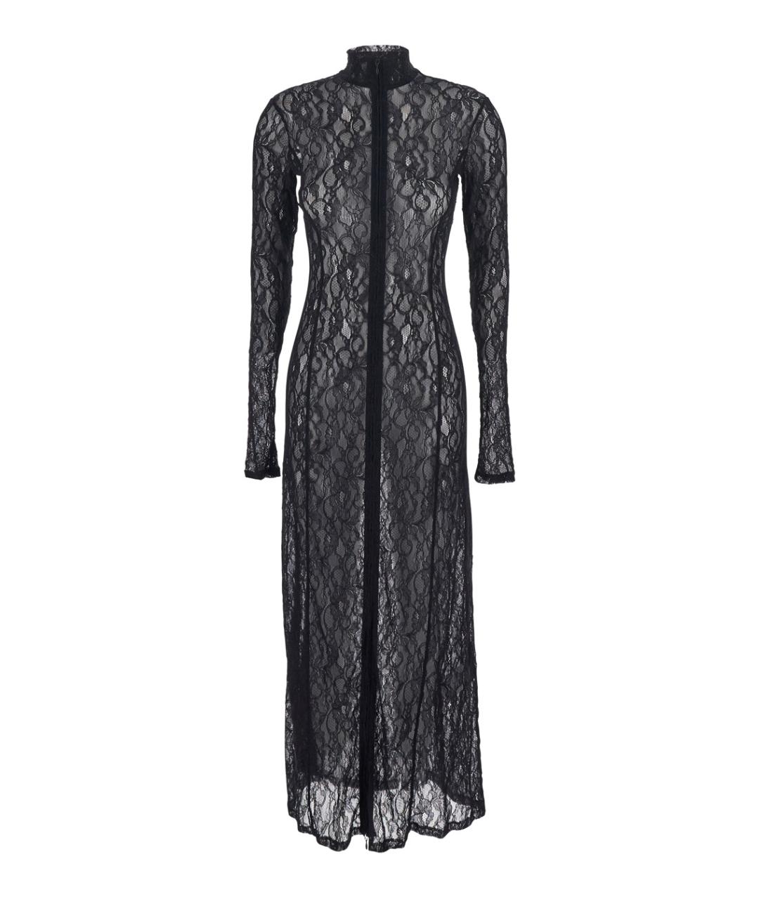 MSGM Черное полиамидовое вечернее платье, фото 1