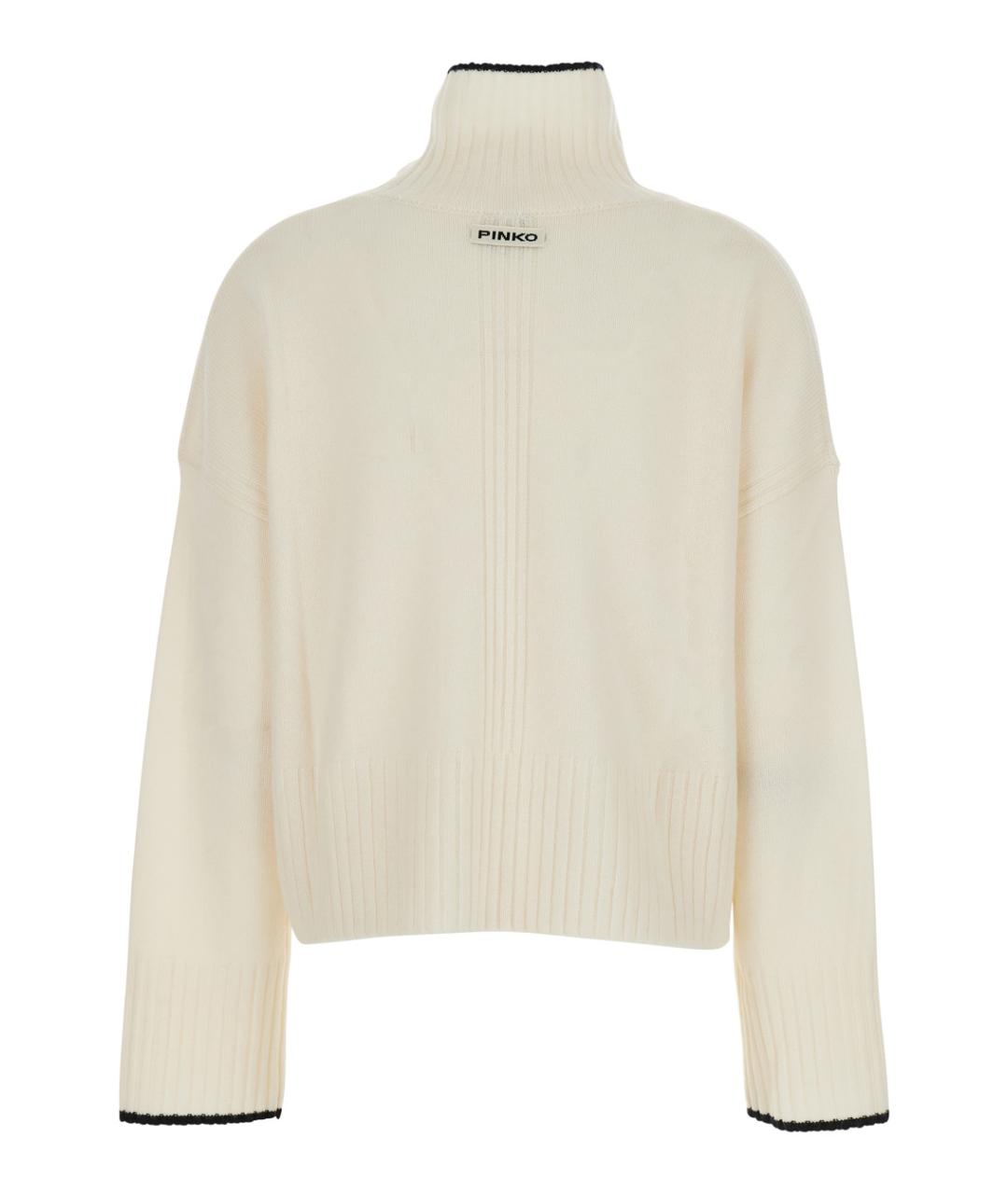 PINKO Белый шерстяной джемпер / свитер, фото 2