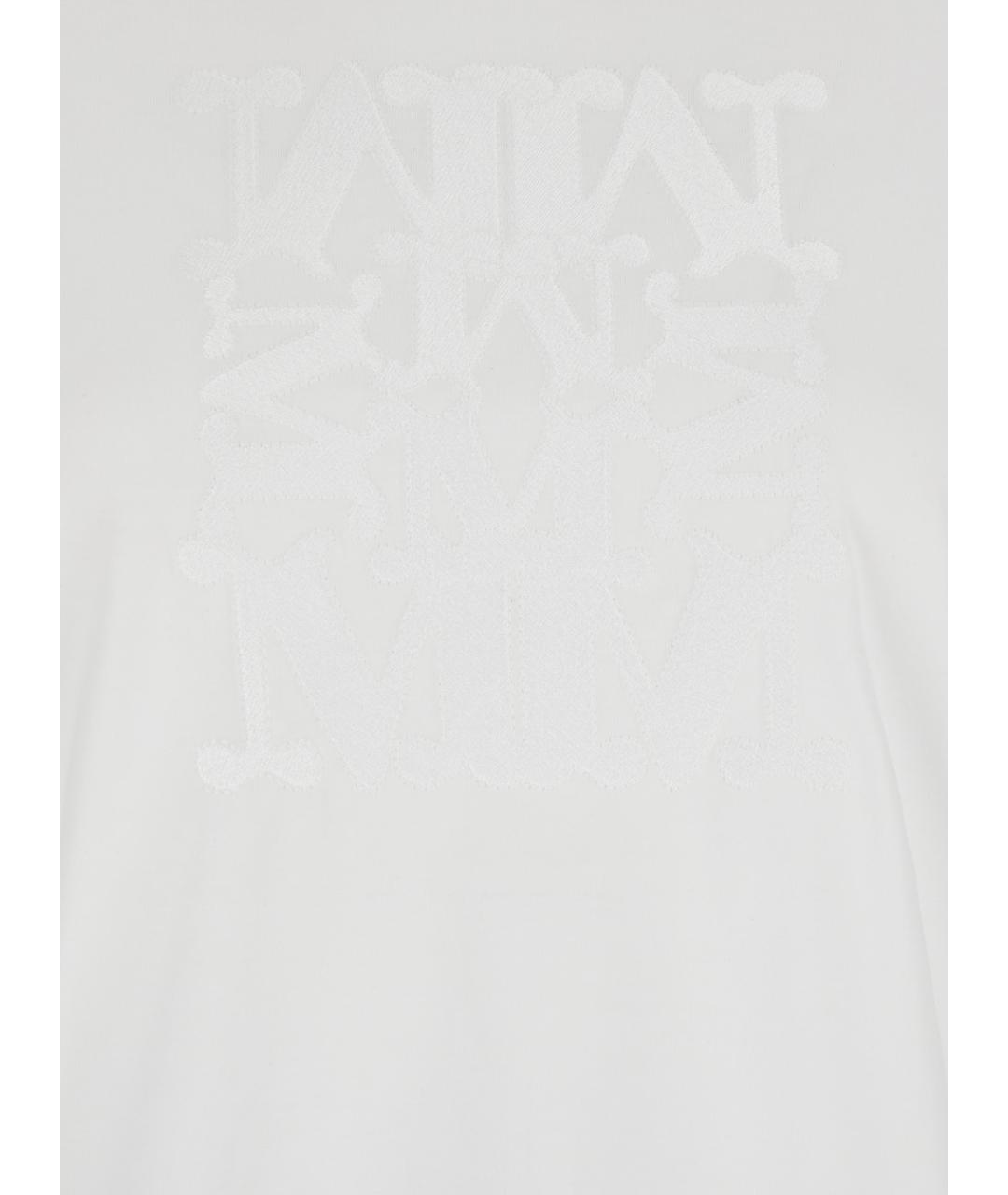 MAX MARA Белая хлопковая футболка, фото 3