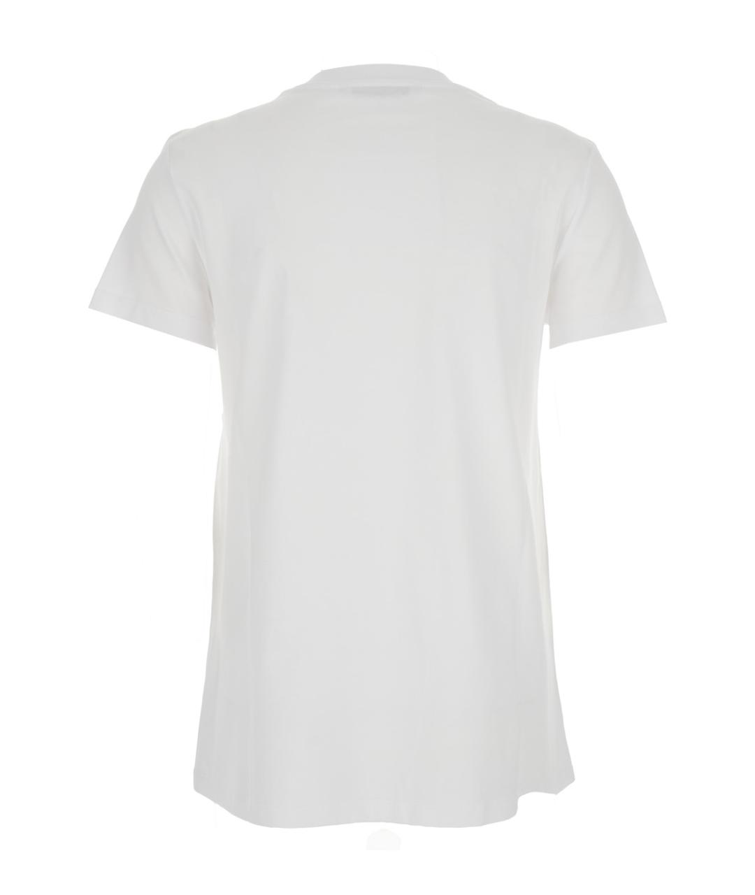 MAX MARA Белая хлопковая футболка, фото 2