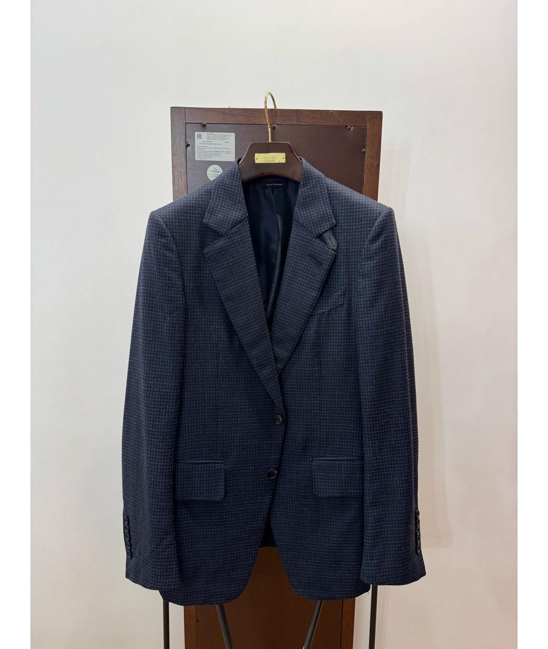 TOM FORD Темно-синий шерстяной пиджак, фото 5
