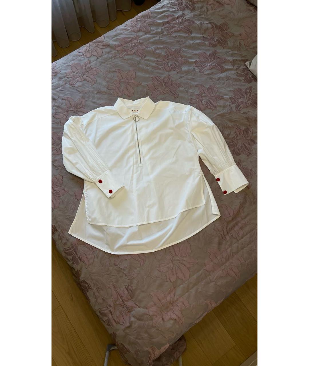 MARNI Белая хлопковая рубашка, фото 7