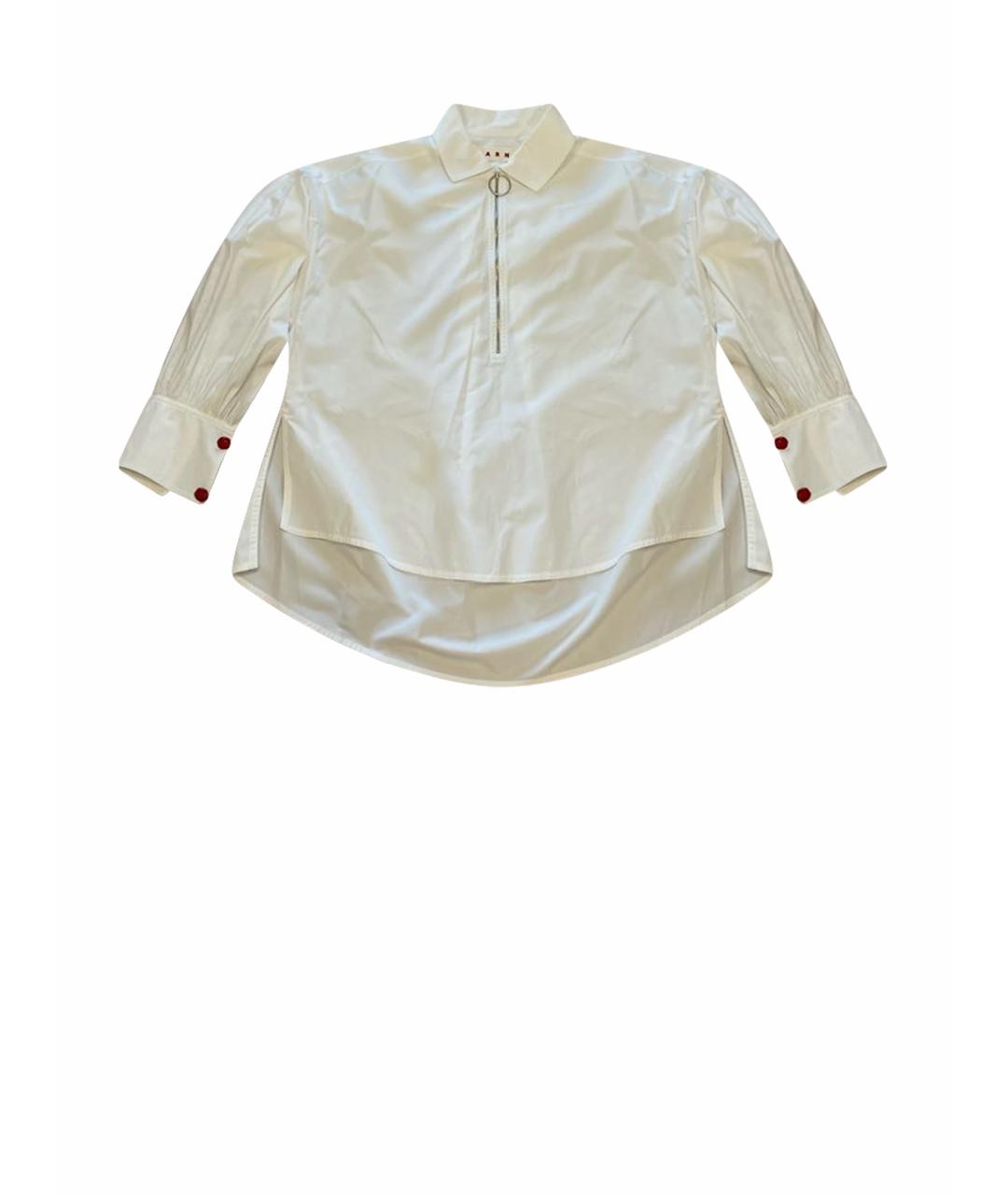 MARNI Белая хлопковая рубашка, фото 1