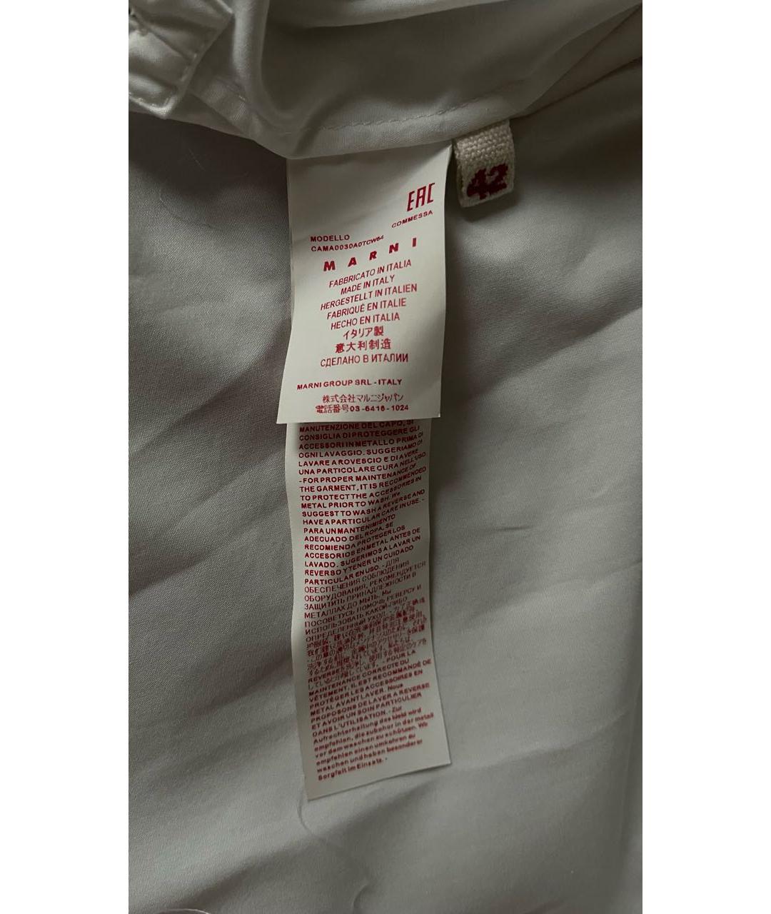 MARNI Белая хлопковая рубашка, фото 4