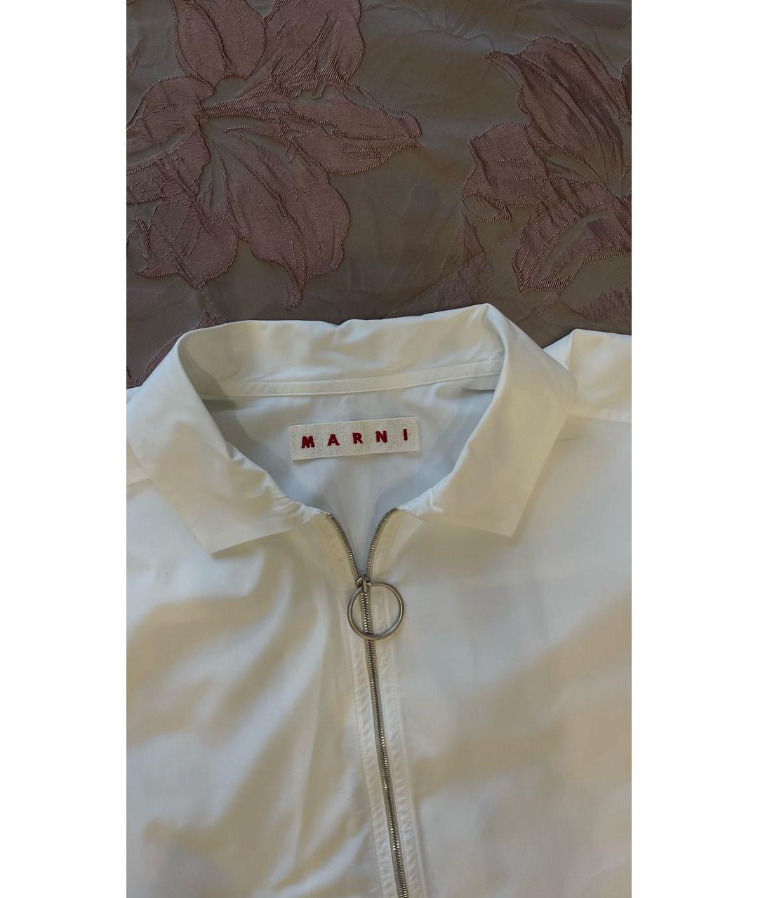 MARNI Белая хлопковая рубашка, фото 3