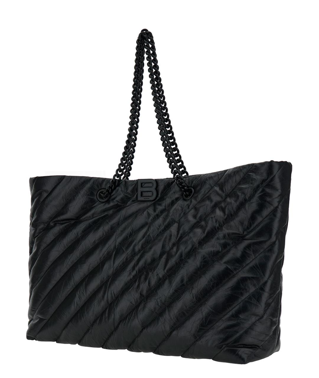 BALENCIAGA Черная кожаная сумка тоут, фото 2