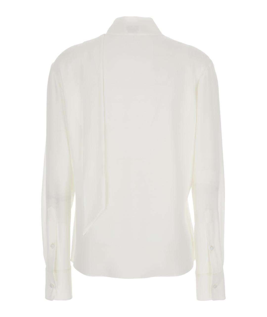 ALEXANDER MCQUEEN Белая шелковая блузы, фото 2