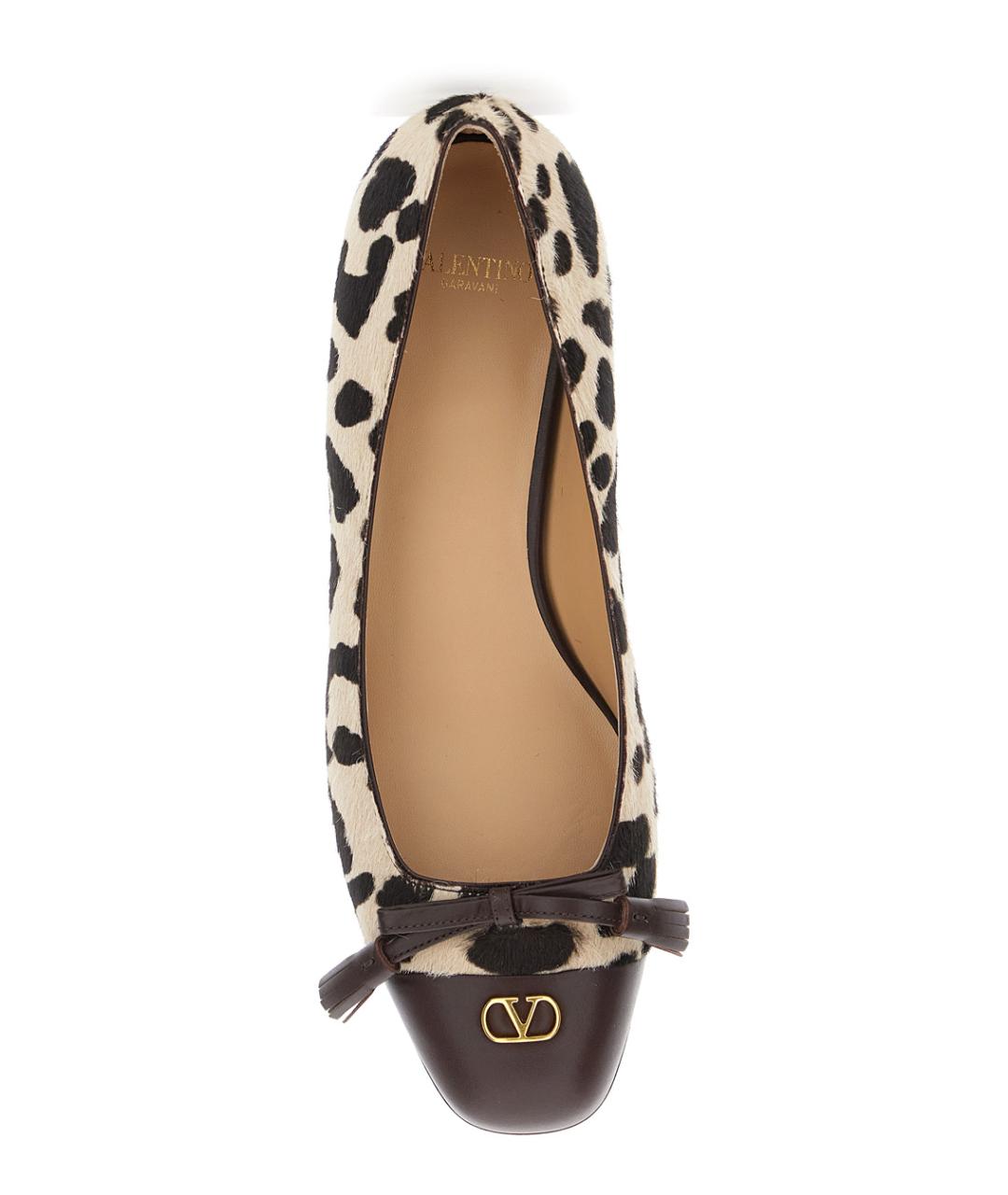 VALENTINO Коричневые кожаные балетки, фото 4