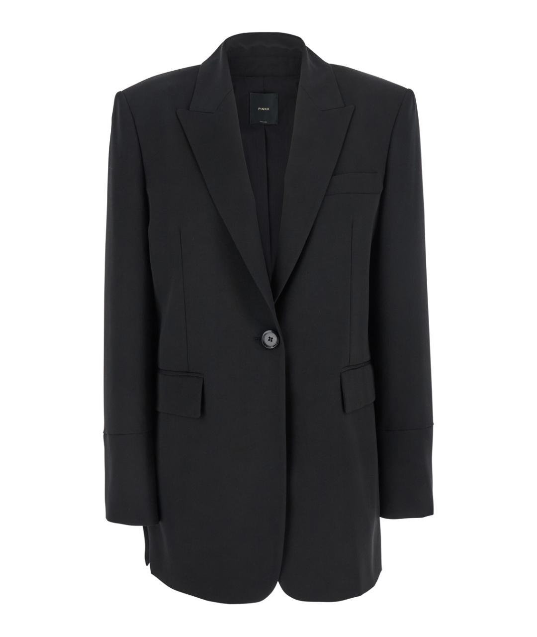 PINKO Черный полиамидовый жакет/пиджак, фото 1