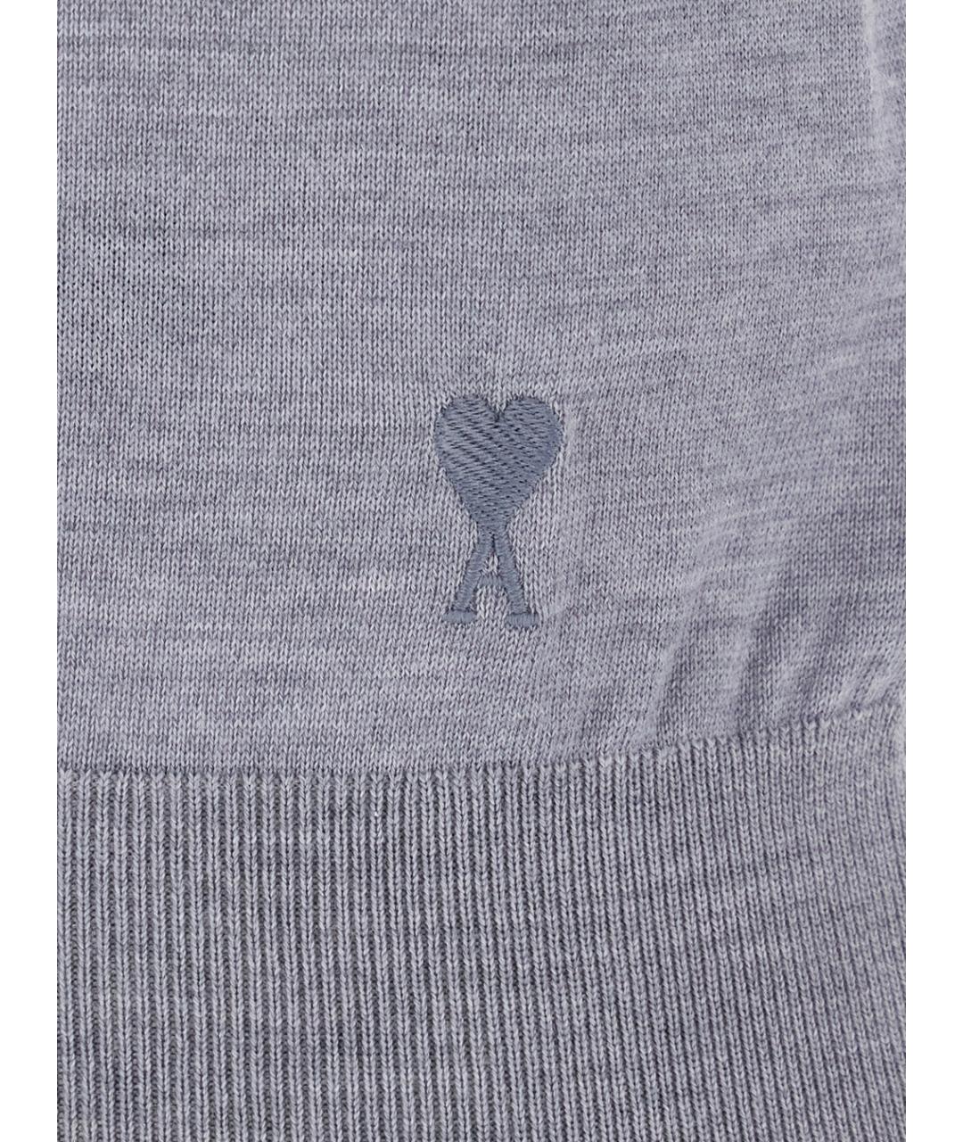 Ami Paris Серая шерстяная футболка, фото 3