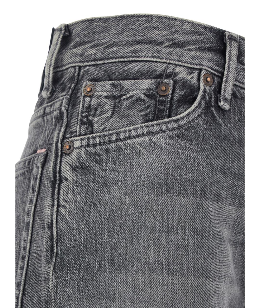 ACNE STUDIOS Серые хлопковые джинсы клеш, фото 3