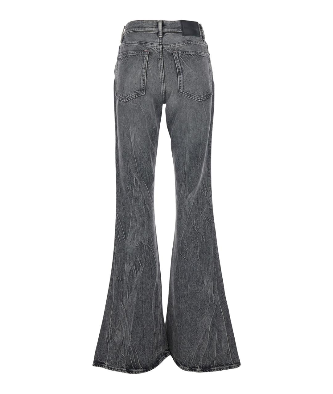 ACNE STUDIOS Серые хлопковые джинсы клеш, фото 2