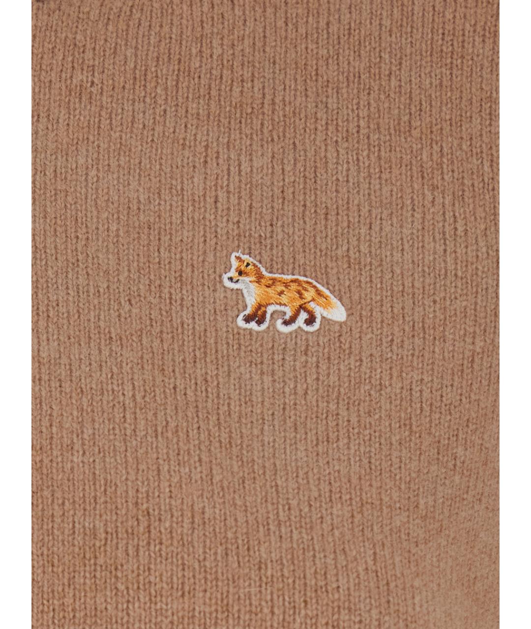 MAISON KITSUNE Коричневый шерстяной джемпер / свитер, фото 3