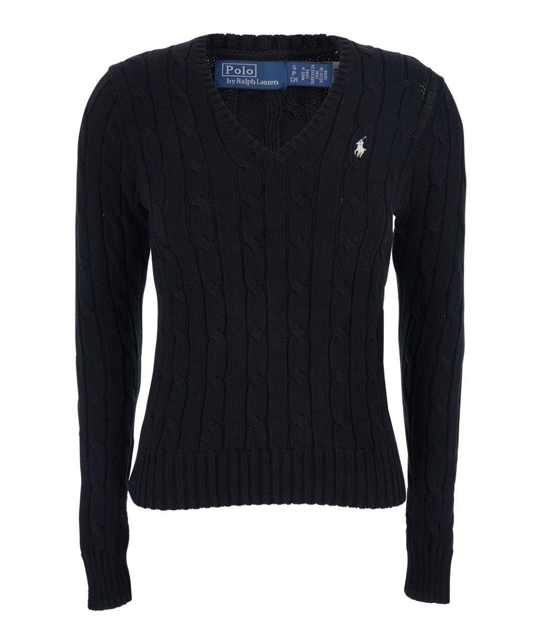 POLO RALPH LAUREN Черный хлопковый джемпер / свитер, фото 1