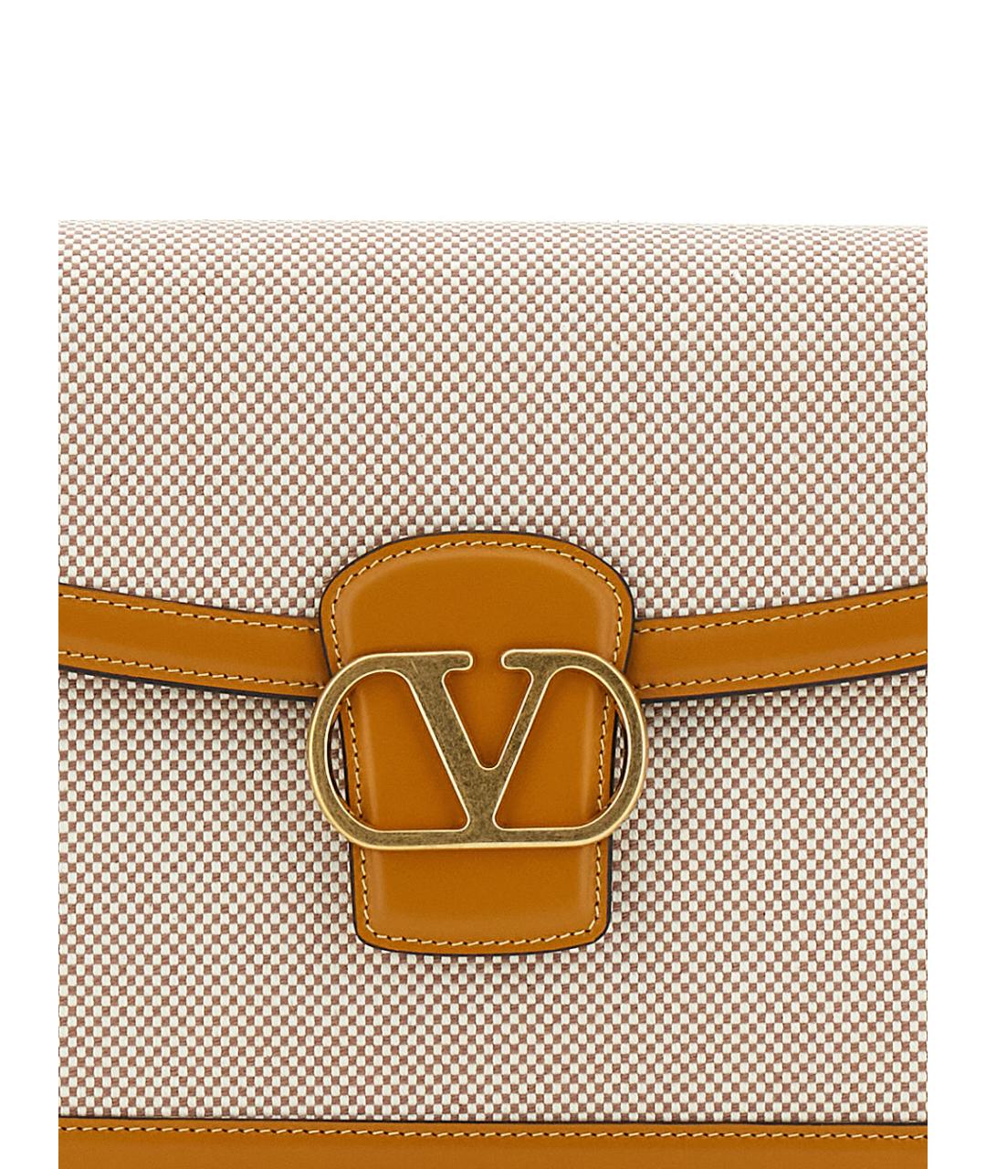 VALENTINO Бежевая кожаная сумка через плечо, фото 3