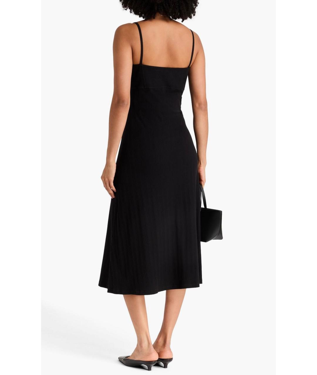 TOTEME Черное хлопковое коктейльное платье, фото 3