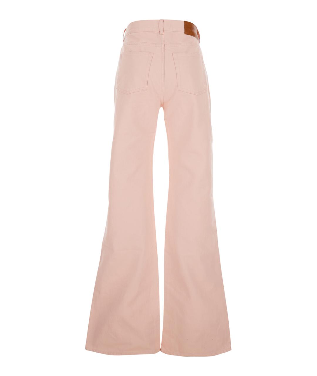CHLOE Розовые хлопковые джинсы клеш, фото 2