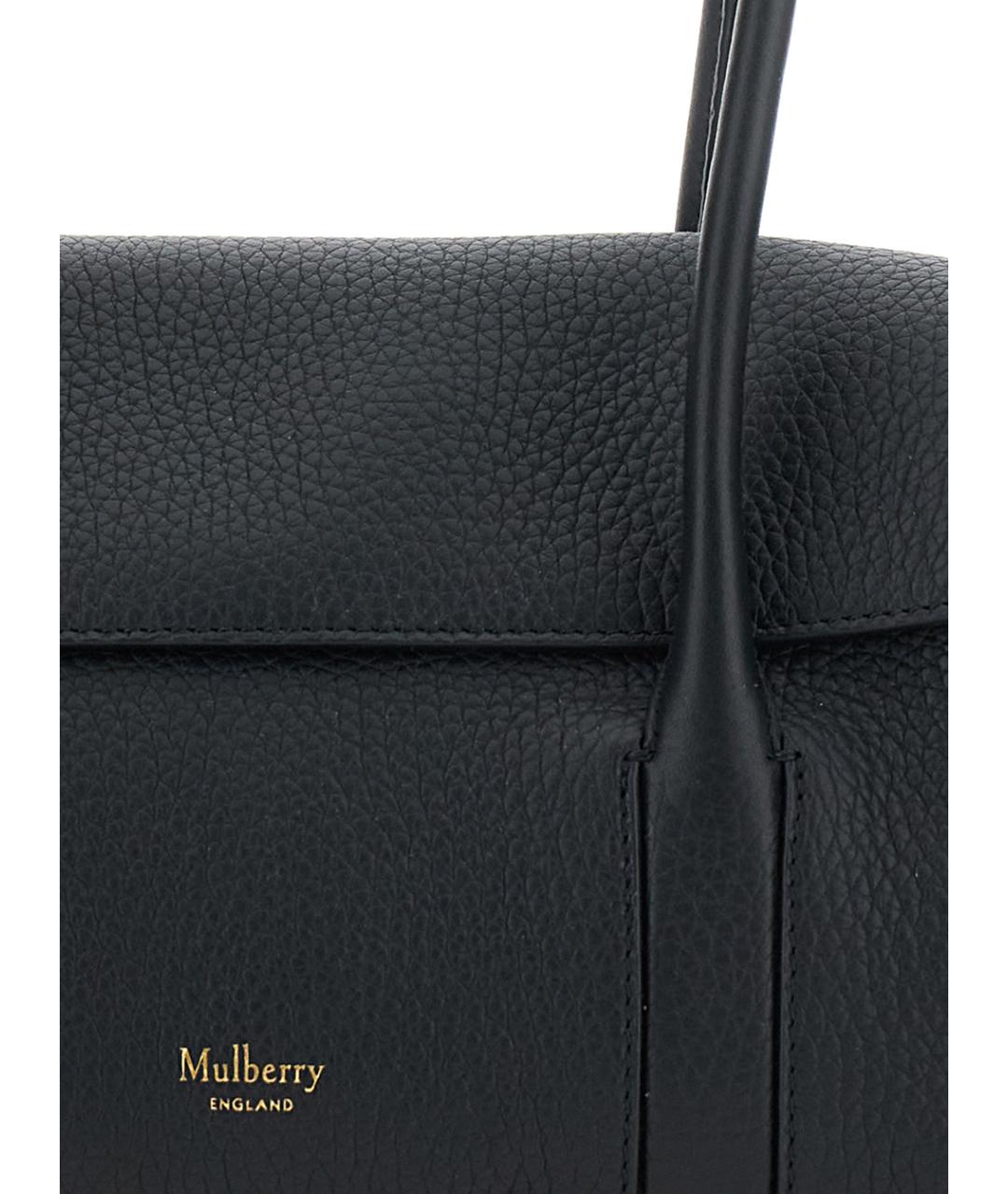 MULBERRY Черная кожаная сумка через плечо, фото 3