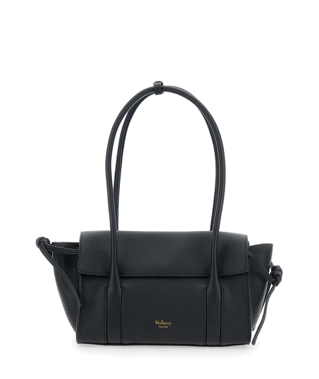 MULBERRY Черная кожаная сумка через плечо, фото 1