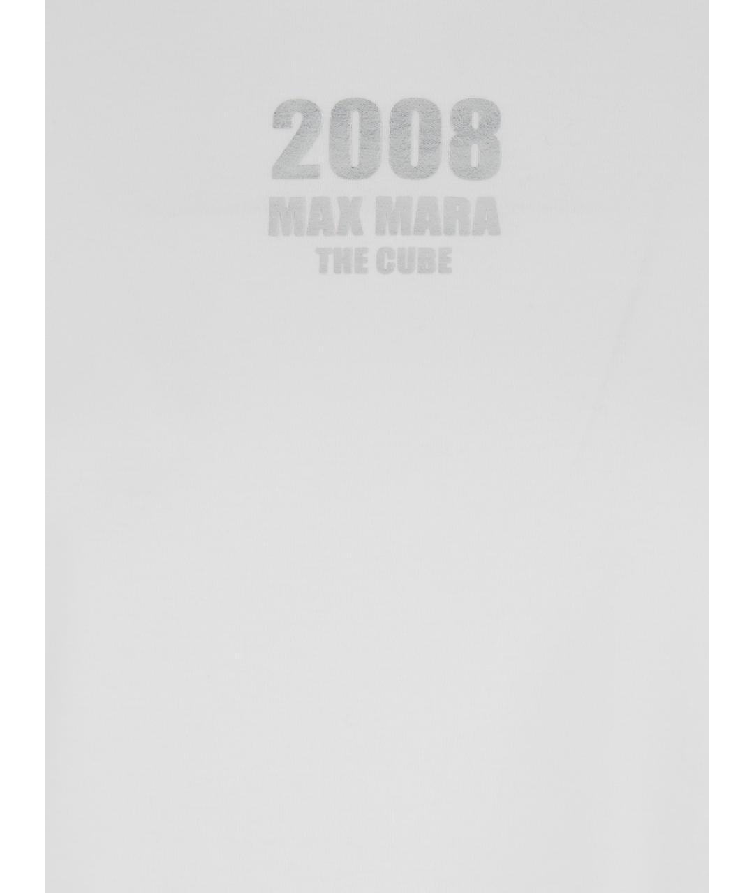 'S MAX MARA Белая хлопковая футболка, фото 3