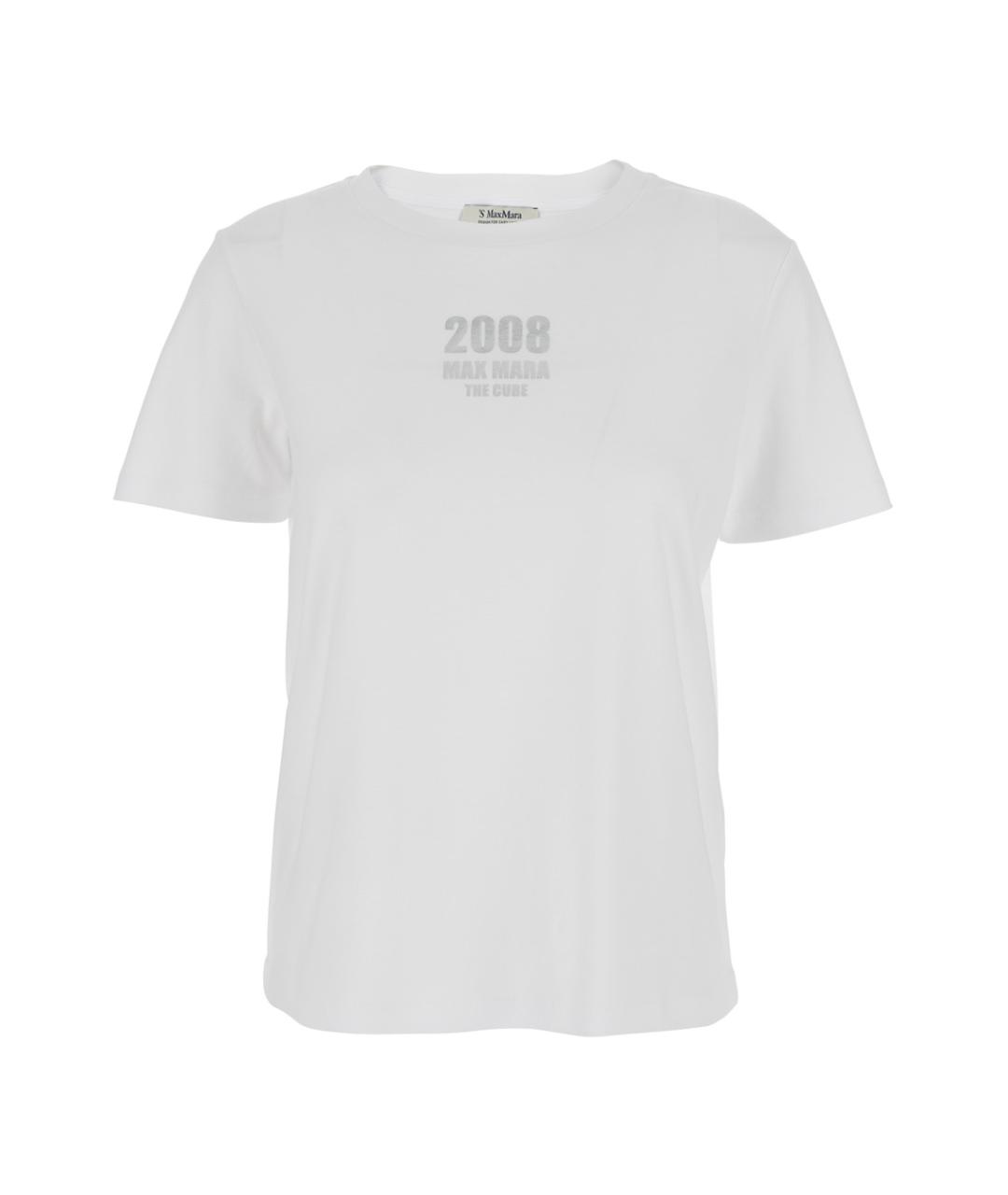 'S MAX MARA Белая хлопковая футболка, фото 1