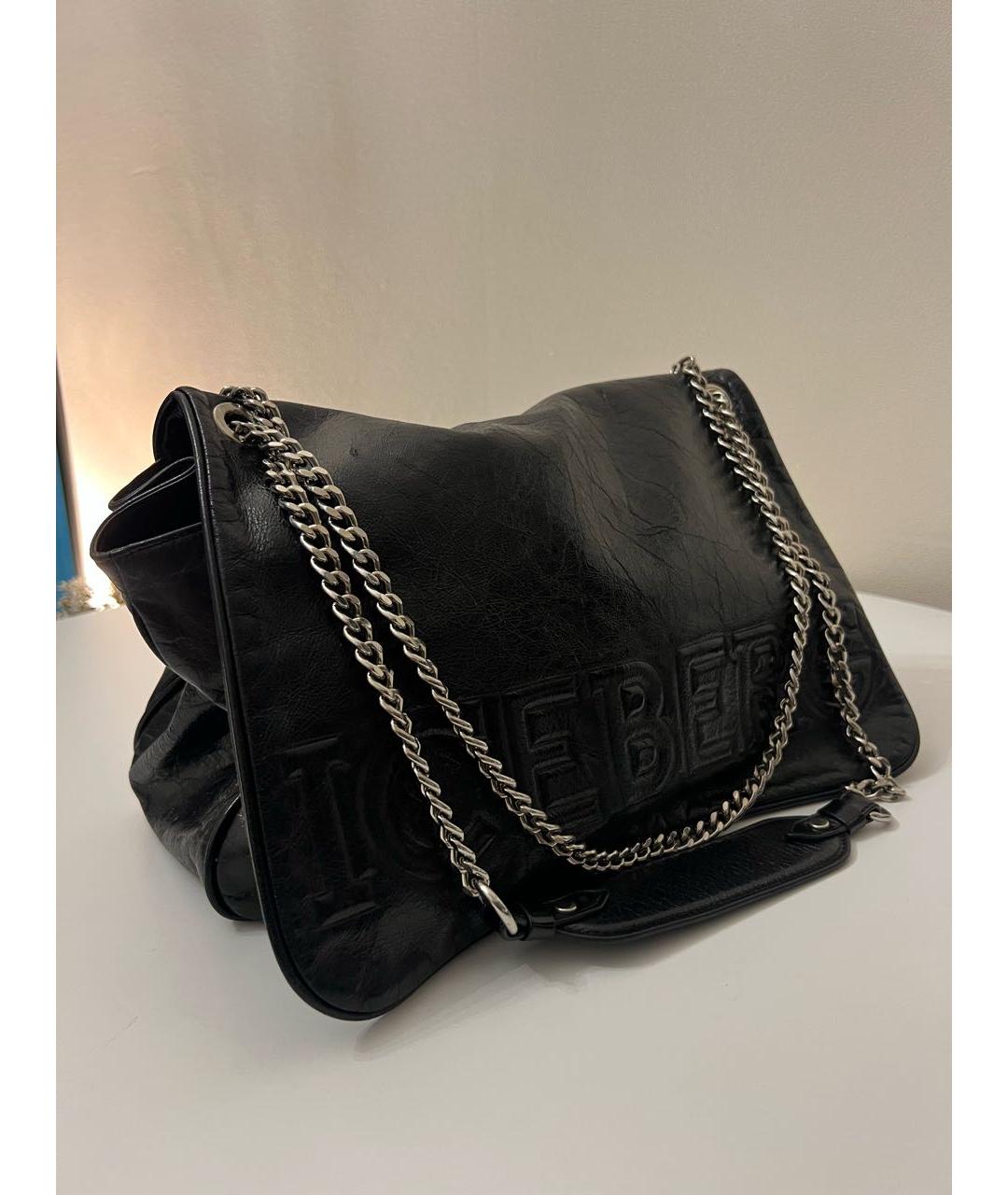 ICEBERG Черная сумка через плечо из лакированной кожи, фото 2